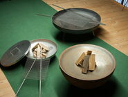 Drei verschiedene Grössen Feuerschalen